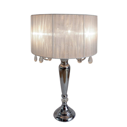 Lampe de table Designs élégants de style romantique tendance avec cristaux suspendus