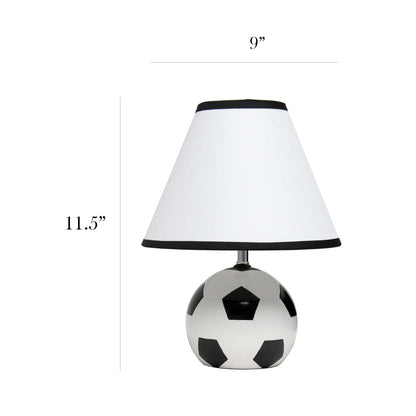 Lampe de table sportive athlétique SportsLite de Simple Designs de 11,5 po en céramique avec base blanche