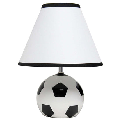 Lampe de table sportive athlétique SportsLite de Simple Designs de 11,5 po en céramique avec base blanche