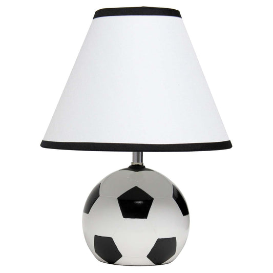 Lampe de table sportive athlétique SportsLite de Simple Designs de 11,5 po en céramique avec base blanche