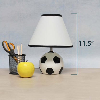 Lampe de table sportive athlétique SportsLite de Simple Designs de 11,5 po en céramique avec base blanche