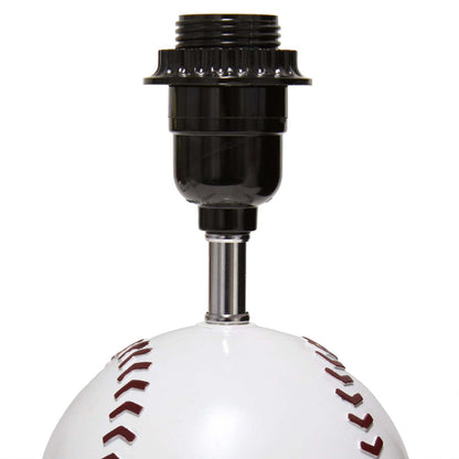 Simple Designs Sportslite 11.5 Athletic Sports Baseball Base Ceramic Table Lamp with White Empire F|Lampe de table sportive athlétique SportsLite de Simple Designs de 11,5 po en céramique avec base ba