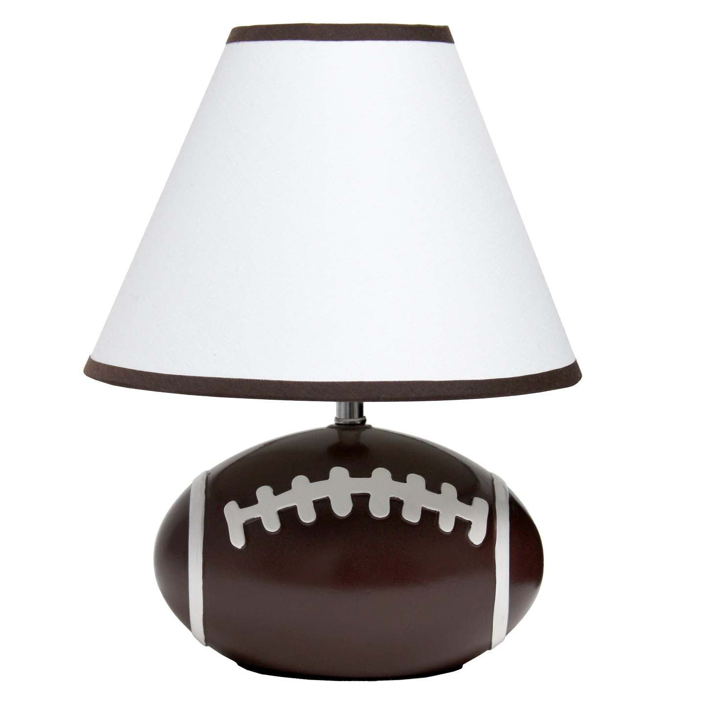 Simple Designs Sportslite 11.5 Athletic Sports Football Base Ceramic Table Lamp with White Empire F|Lampe de table sportive athlétique SportsLite de Simple Designs de 11,5 po en céramique avec base ba