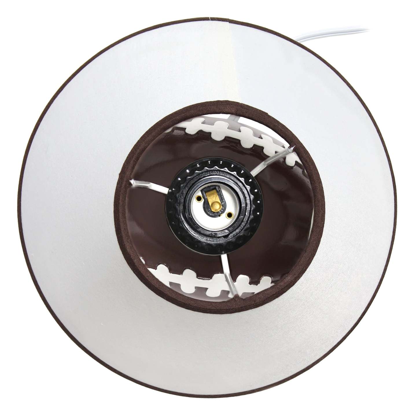 Simple Designs Sportslite 11.5 Athletic Sports Football Base Ceramic Table Lamp with White Empire F|Lampe de table sportive athlétique SportsLite de Simple Designs de 11,5 po en céramique avec base ba