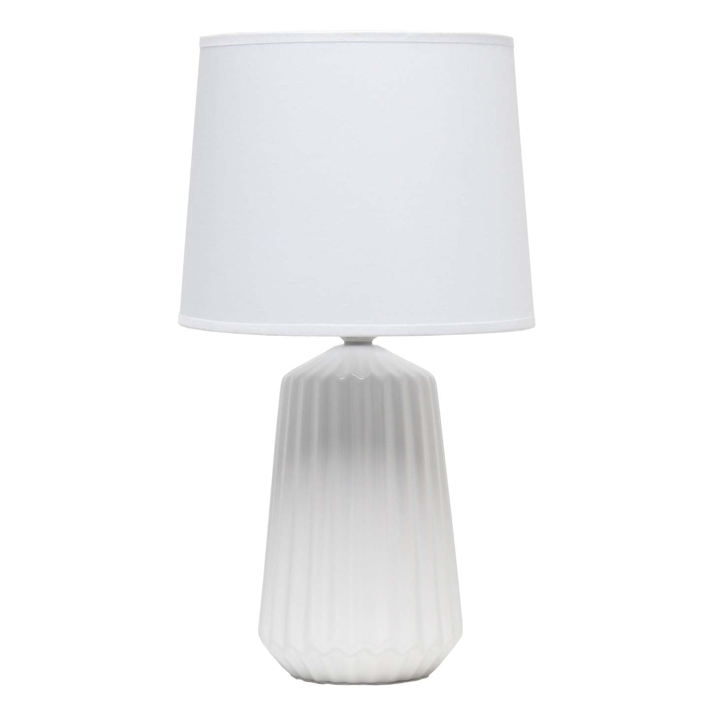 Lampe de table à base plissée Simple Designs - Blanc cassé|Lampe de table de Simple Designs avec base plissée - blanc cassé