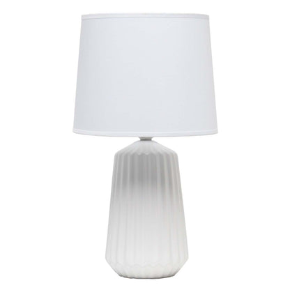 Lampe de table à base plissée Simple Designs - Blanc cassé|Lampe de table de Simple Designs avec base plissée - blanc cassé