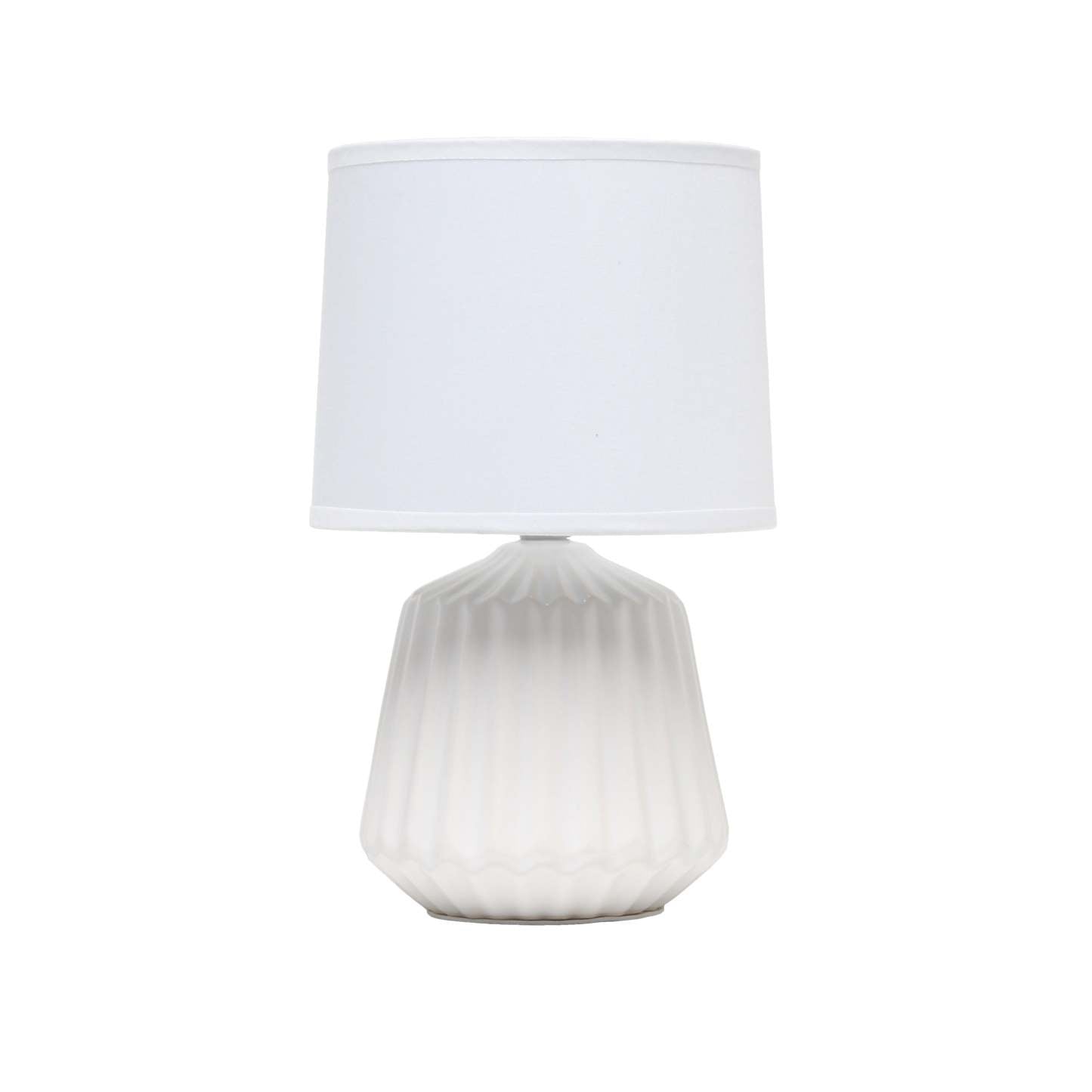 Simple Designs Petite Ceiling Base Table Lamp - Off White|Lampe de table Petite de Simple Designs avec base plissée - blanc cassé