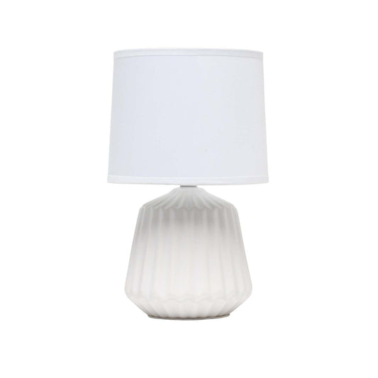 Simple Designs Petite Ceiling Base Table Lamp - Off White|Lampe de table Petite de Simple Designs avec base plissée - blanc cassé
