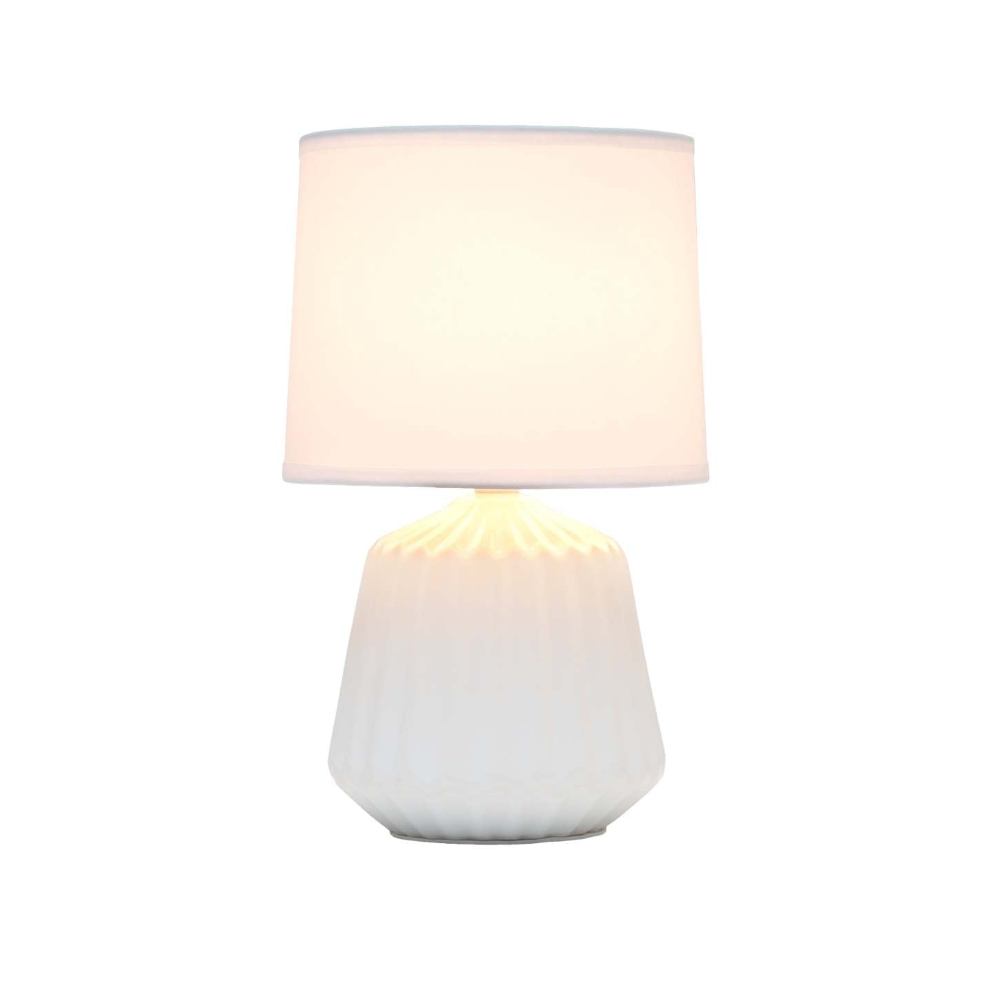 Simple Designs Petite Ceiling Base Table Lamp - Off White|Lampe de table Petite de Simple Designs avec base plissée - blanc cassé