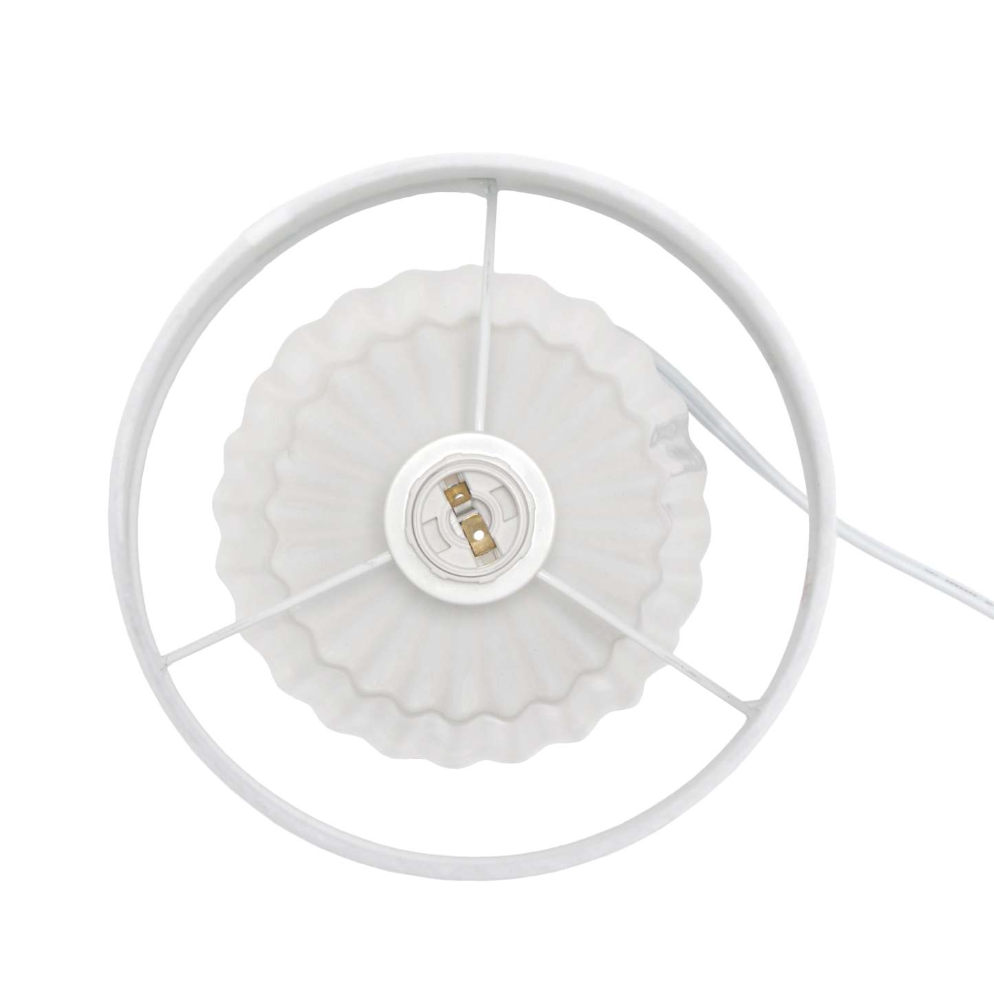 Simple Designs Petite Ceiling Base Table Lamp - Off White|Lampe de table Petite de Simple Designs avec base plissée - blanc cassé