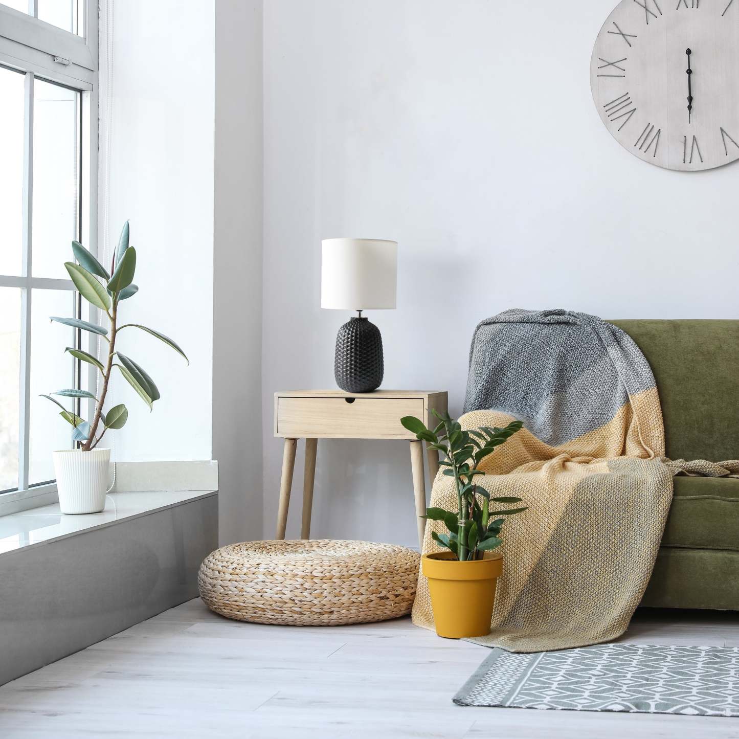 Simple Designs 20.4 Lampe de table traditionnelle à texture purée en céramique avec abat-jour tambour en tissu blanc - Bl|Lampe de table traditionnelle de Simple Designs de 20,4 po en céramique avec texture de mailles reto