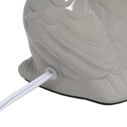 Simple Designs 12.8 Lampe de table contemporaine en forme de hibou en céramique avec abat-jour en tissu assorti - Gris | Lampe de table contemporaine en forme de hibou de Simple Designs de 12,8 po en céramique avec abat-jour en tissu assorti - gris