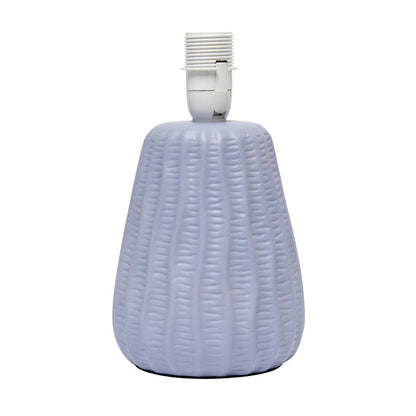 Simple Designs 11.02 Traditional Mini Modern Ceramic Texture Pastel Table Lamp with Matching Fabric|Mini lampe de table pastel, texturée, traditionnelle et moderne de Simple Designs de 11,02 po en cér