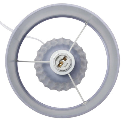 Simple Designs 11.02 Traditional Mini Modern Ceramic Texture Pastel Table Lamp with Matching Fabric|Mini lampe de table pastel, texturée, traditionnelle et moderne de Simple Designs de 11,02 po en cér