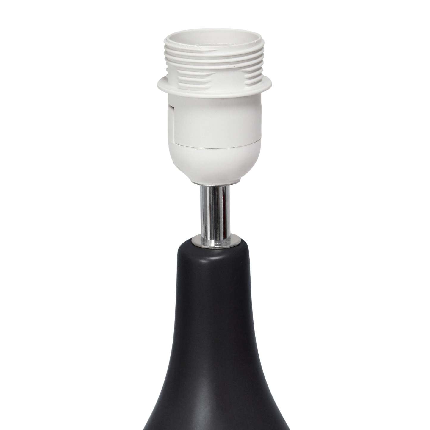 Simple Designs Oval Bowling Pin Base Ceramic Table Lamp - Black|Lampe de table de Simple Designs à base en céramique en forme de quille ovale - noire