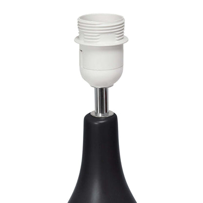 Simple Designs Oval Bowling Pin Base Ceramic Table Lamp - Black|Lampe de table de Simple Designs à base en céramique en forme de quille ovale - noire
