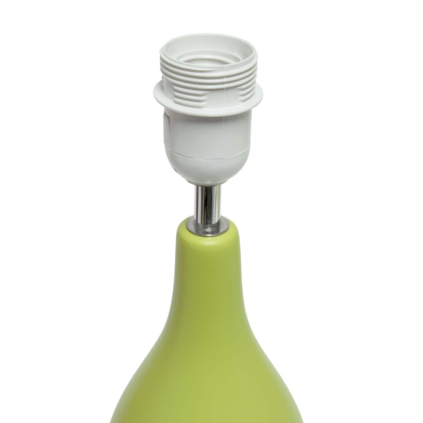 Simple Designs Oval Bowling Pin Base Ceramic Table Lamp - Green|Lampe de table de Simple Designs à base en céramique en forme de quille ovale - verte