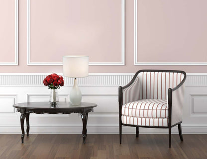 Simple Designs Oval Bowling Pin Base Ceramic Table Lamp - White|Lampe de table de Simple Designs à base en céramique en forme de quille ovale - blanche