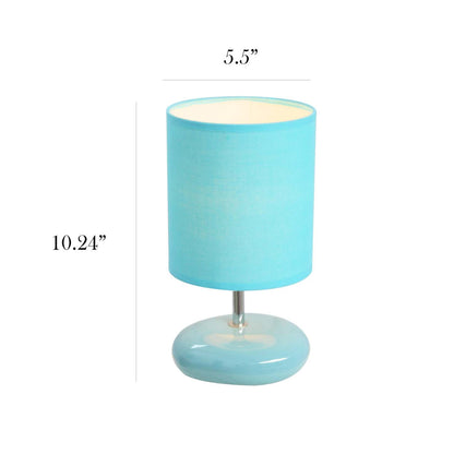 Lampe de table de Simple Designs d'apparence pierre - turquoise