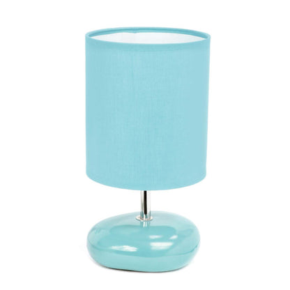 Lampe de table de Simple Designs d'apparence pierre - turquoise