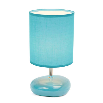 Lampe de table de Simple Designs d'apparence pierre - turquoise