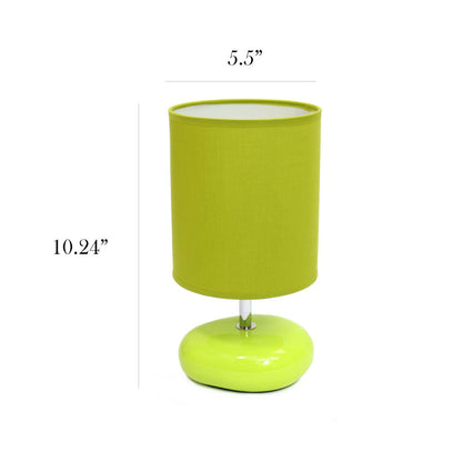 Lampe de table de Simple Designs d'apparence pierre - verte
