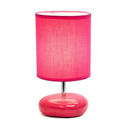 Lampe de table de Simple Designs d'apparence pierre - rose