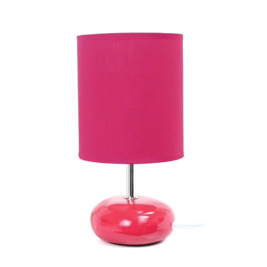 Lampe de table de Simple Designs d'apparence pierre - rose
