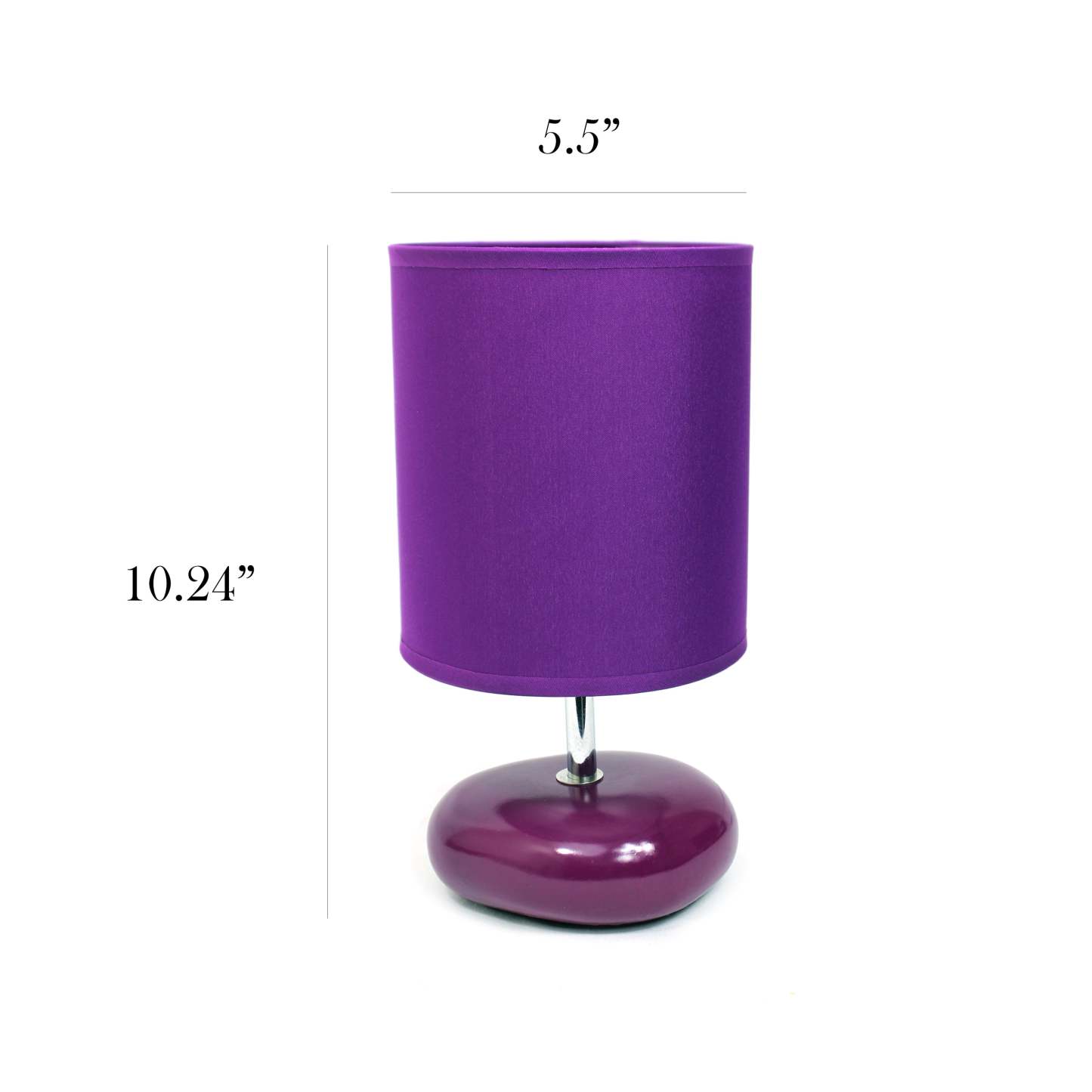 Simple Designs Stonies Table Lamp - Violet|Lampe de table de Simple Designs d'apparence pierre - violette