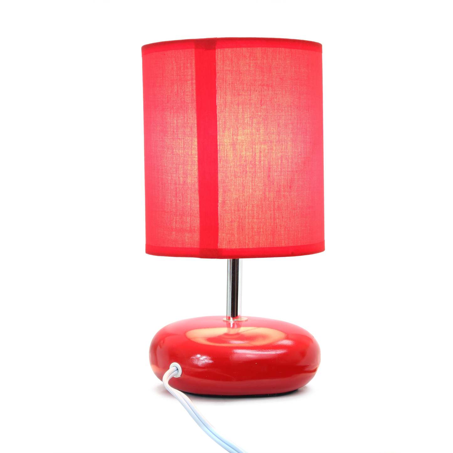Lampe de table de Simple Designs d'apparence pierre - rouge