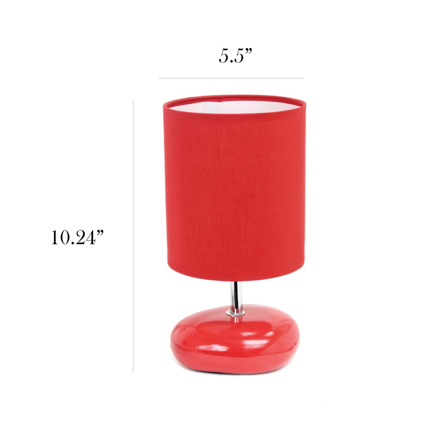 Lampe de table de Simple Designs d'apparence pierre - rouge