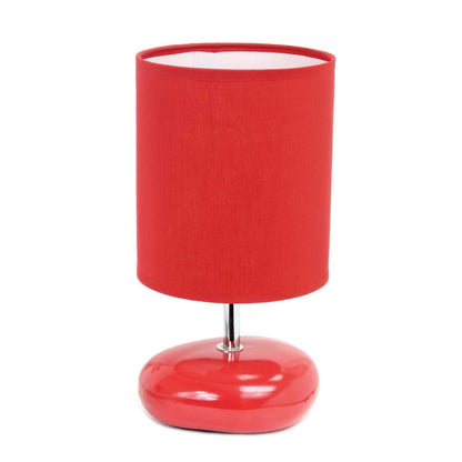 Lampe de table de Simple Designs d'apparence pierre - rouge