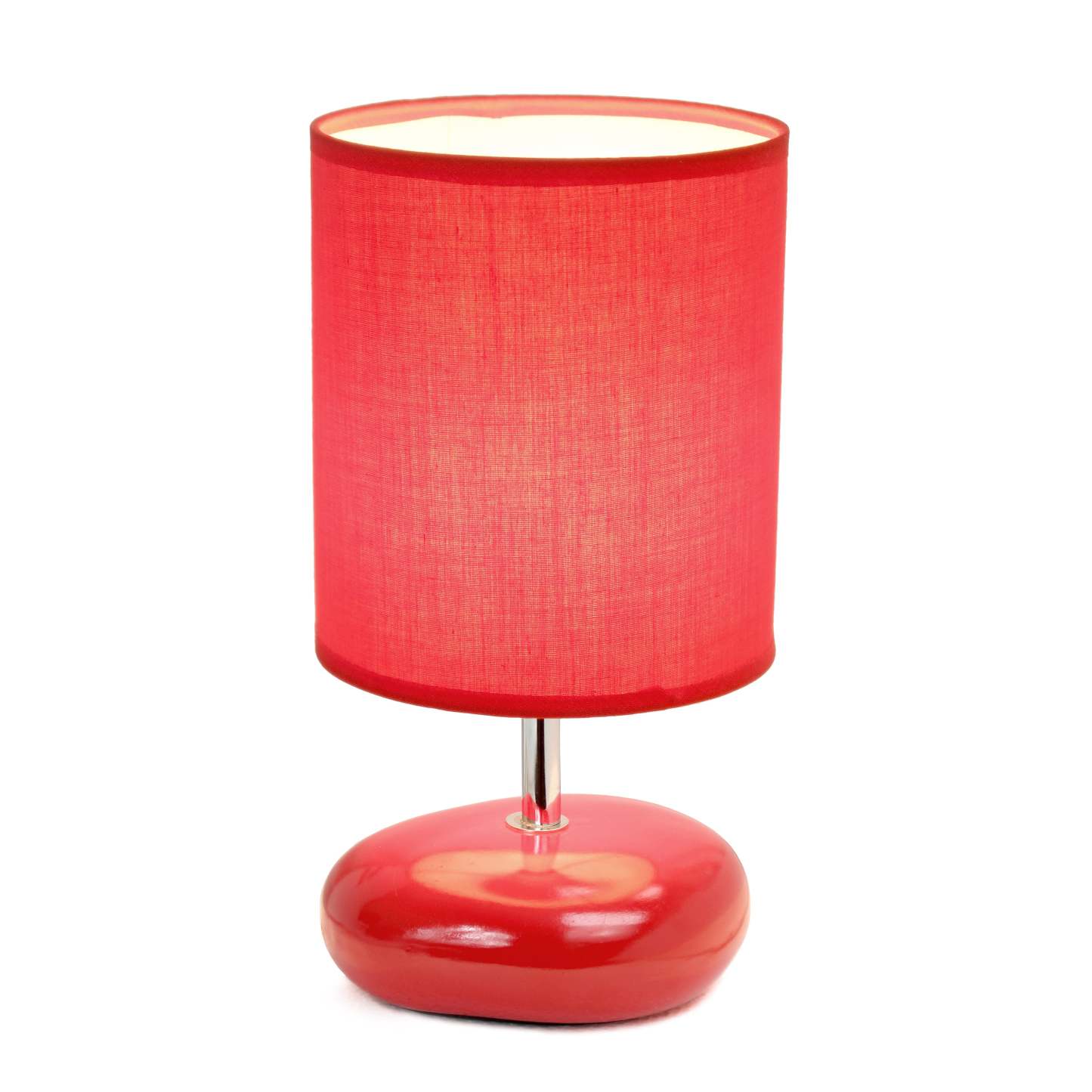 Lampe de table de Simple Designs d'apparence pierre - rouge