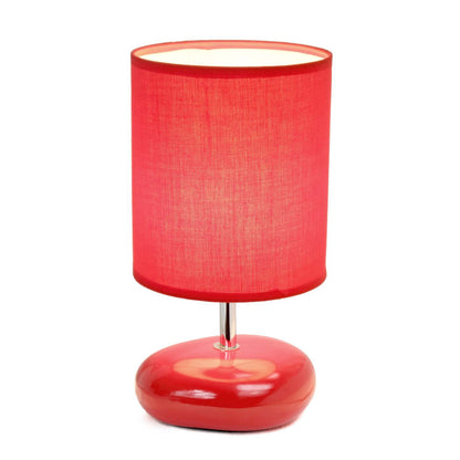 Lampe de table de Simple Designs d'apparence pierre - rouge