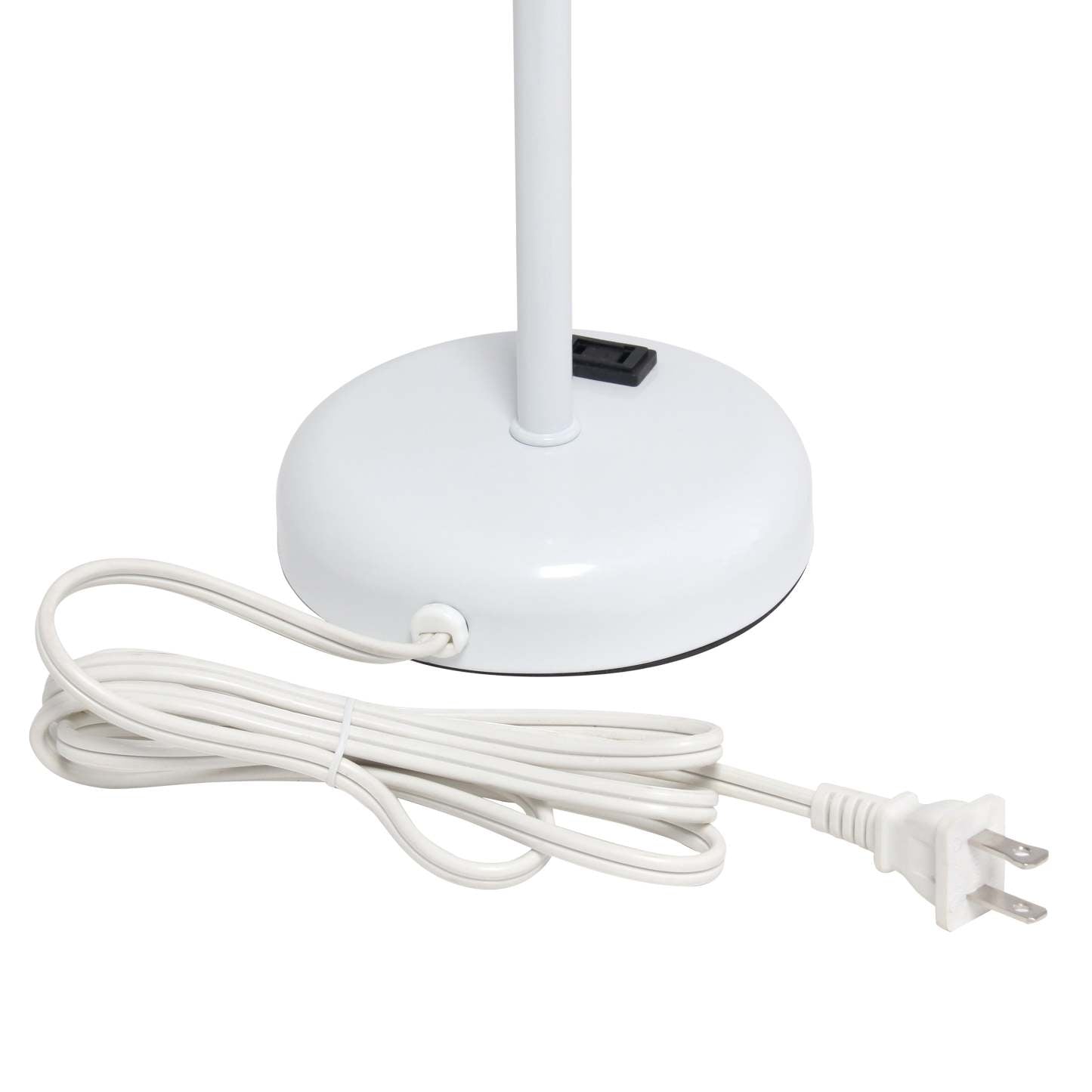Lampe de table Limelights rose avec pied mince blanc et prise de recharge | D21OIOJ7