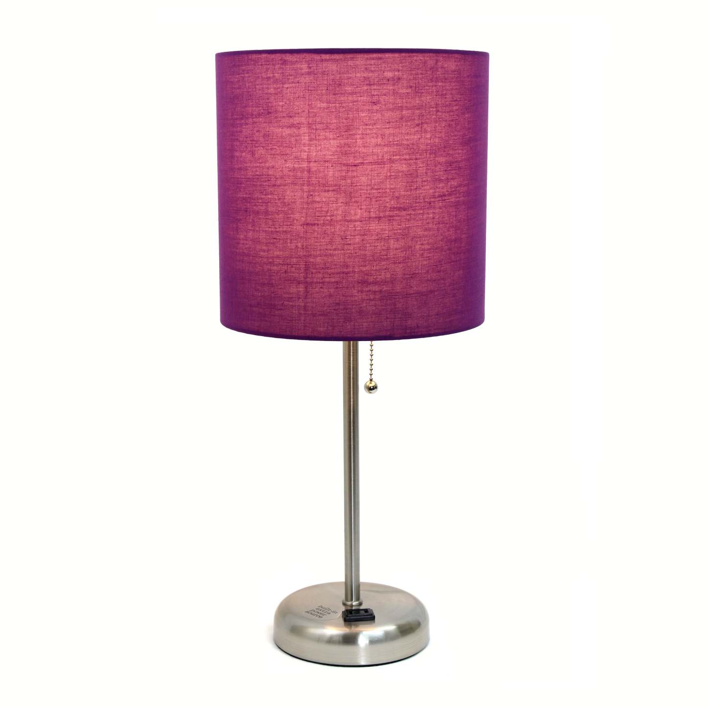 Limelights Stick Lamp with Charging Outlet And Fabric Shade Table Lamp|Lampe de table Limelights avec pied mince et prise de recharge|D2138JGE