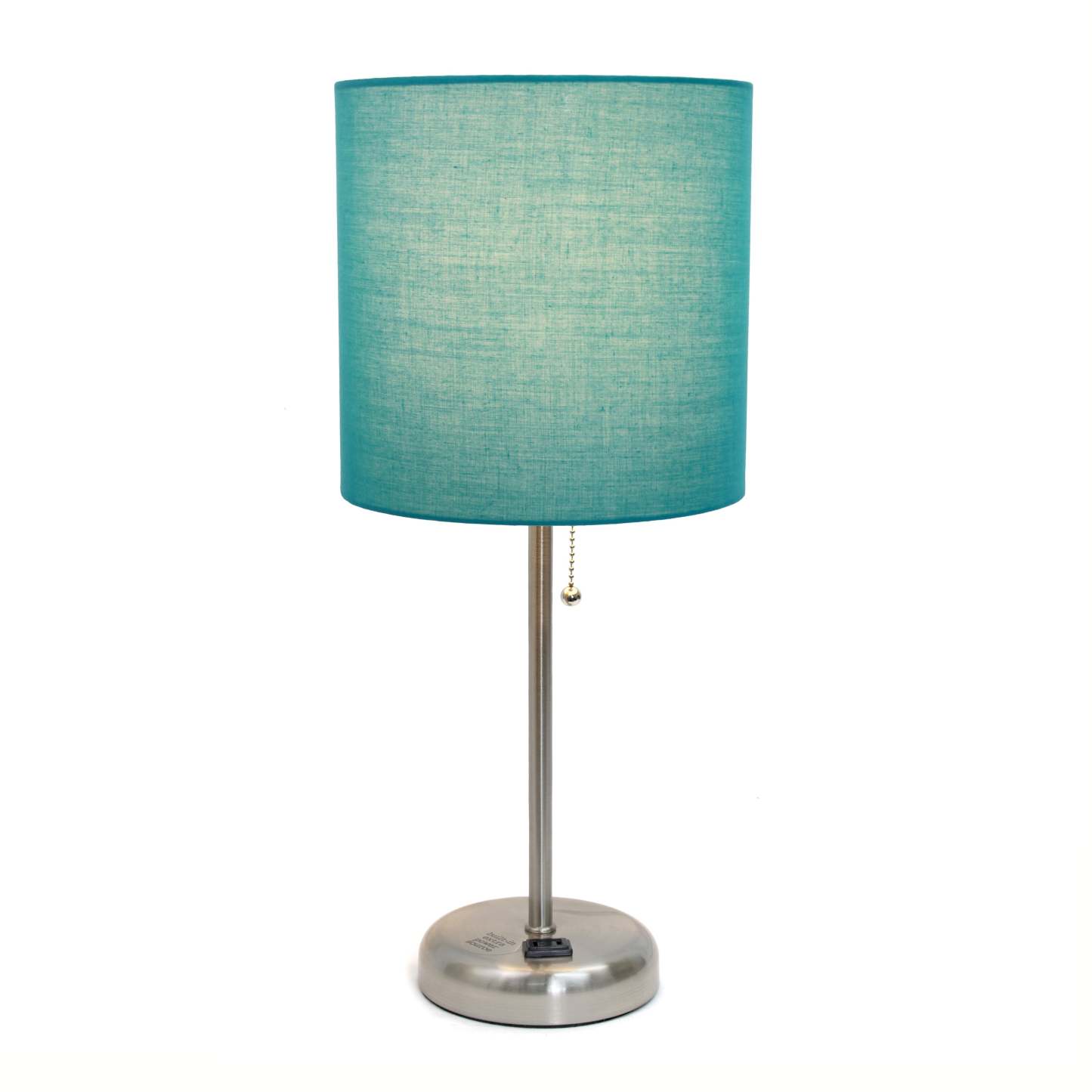 Limelights Stick Lamp with Charging Outlet And Fabric Shade Table Lamp|Lampe de table Limelights avec pied mince et prise de recharge|D219H25I