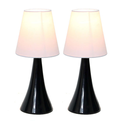 Simple Designs Valencia Colors 2-piece Mini Touch Table Lamp Set - Noir|Ensemble de 2 mini lampes de table tactiles Valencia Colors de Simple Designs - noir
