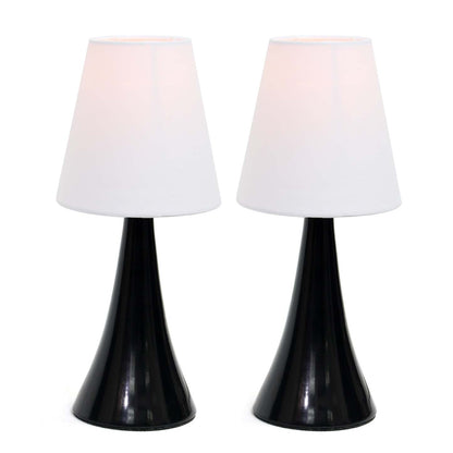 Simple Designs Valencia Colors 2-piece Mini Touch Table Lamp Set - Noir|Ensemble de 2 mini lampes de table tactiles Valencia Colors de Simple Designs - noir