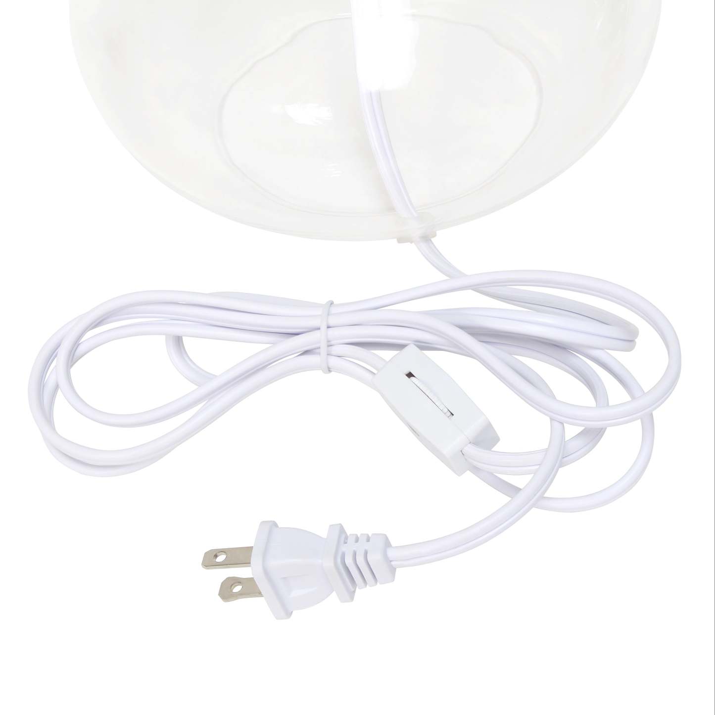 Lampe de table Simple Designs en verre à motif de goutte d'eau, transparente avec abat-jour blanc|Simple Designs Glass Raindrop Table Lamp with Fabric Shade, Clear with White Shade|D21FMOFK