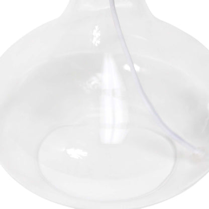 Lampe de table Simple Designs en verre à motif de goutte d'eau, transparente avec abat-jour blanc|Simple Designs Glass Raindrop Table Lamp with Fabric Shade, Clear with White Shade|D21FMOFK