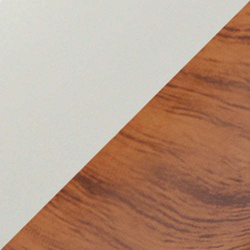 Lampe de table Petite de Simple Designs de style du milieu du 20e siècle - bois foncé et gris clair