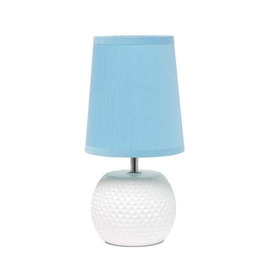 Simple Designs Studded Texture Ceramic Table Lamp - Blue|Lampe de table de Simple Designs en céramique à texture cloutée - bleue