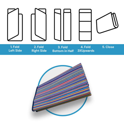 Tapis d'intérieur/extérieur à rayures de plage Lalune