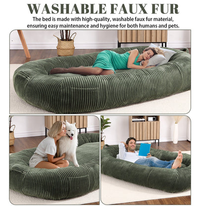 Lit géant pour chien (71 x 48 x 14 cm), grand lit lavable pour chiens adultes, idéal pour la sieste.