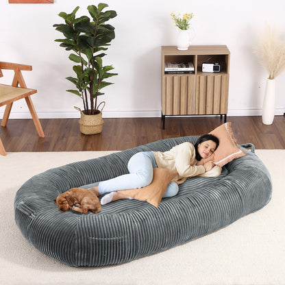 Lit géant pour chien (71 x 48 x 14 cm), grand lit lavable pour chiens adultes, idéal pour la sieste.