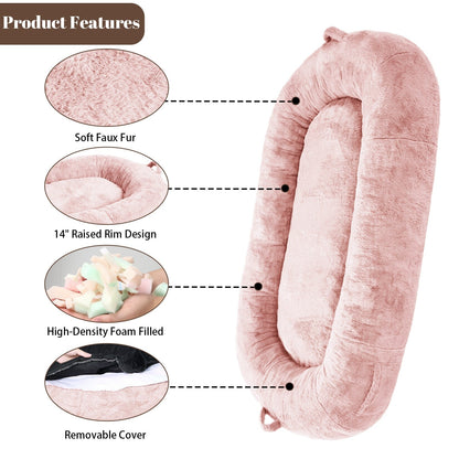 Lit géant pour chien (71 x 48 x 14 cm), grand lit lavable pour chiens adultes, idéal pour la sieste.