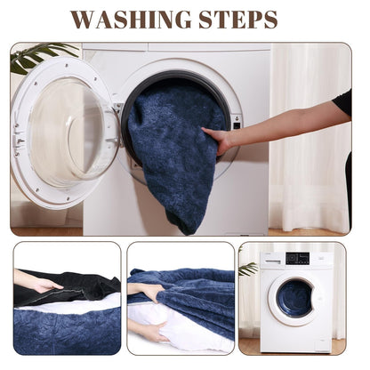 Grand lit pour chien lavable, de la taille d'un humain, avec housse amovible