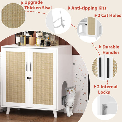 Bac à litière pour chat, meuble pour litière, table d'appoint, canapé, table