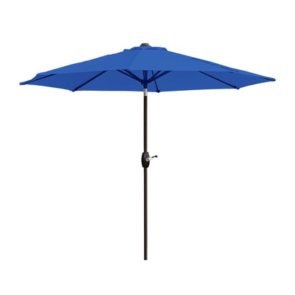 Parasol de terrasse Lopes de 2,74 m (9 pi) avec pied et support lestés finition bronze inclus
